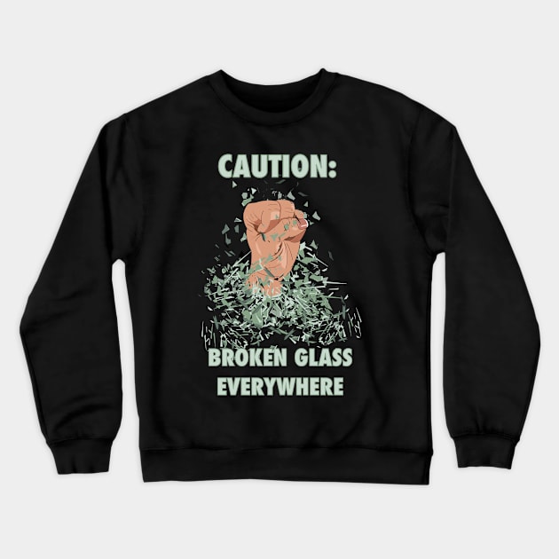 Busted Glass Ceiling Crewneck Sweatshirt by seamustheskunk